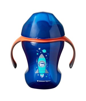 Чашка Tommee Tippee Easy Drink с носиком 230 мл 6 мес Голубая (TT0076-2-ALBASTRU)