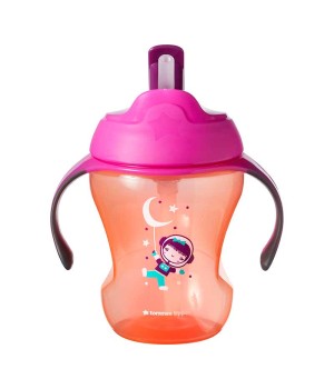 Чашка Tommee Tippee Easy Drink с трубочкой 230 мл 6 мес Розовая (TT0077-3-ROZ/PORTO)