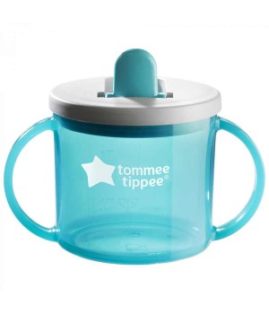 Чашка Tommee Tippee First с ручками 190 мл 4 мес Голубая (TT0049-ALBASTRU)
