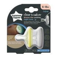 Пустышка Tommee Tippee Breast-like Night time 6-18 мес 2 шт (TT0326)