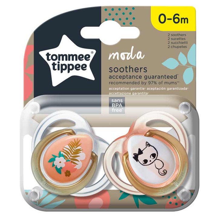Пустышка Tommee Tippee Moda 0-6 мес 2 шт (TT0349)