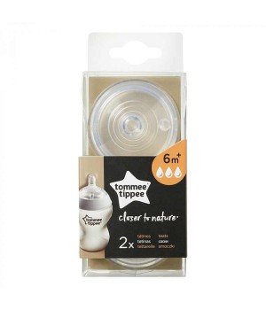 Соски Tommee Tippee Closer to Nature 6+ мес. быстрый поток 2 шт (TT0195)