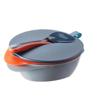 Тарелки Tommee Tippee с крышкой и ложкой 6 мес 2 шт (TT0130-1-NEGRU/ROSU)