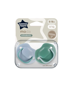 Пустышка Tommee Tippee MODA Orthodontic 6-18 мес 2 шт (TT0499)