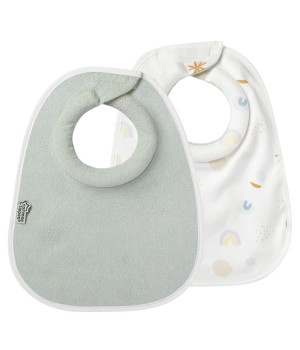 Слюнявчик Tommee Tippee Comfee Fit хлопковый 0 мес 2 шт (TT0425-ALB/VERDE)