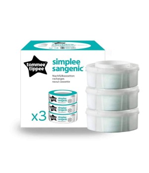 Кассета сменная Tommee Tippee Sangenic Simplee для накопителя подгузников 3 шт (TT0126)