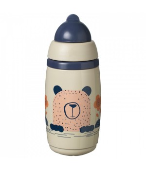 Термочашка Tommee Tippee SUPERSTAR с трубочкой 266 мл 12 мес серая (TT0395)