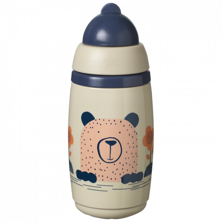 Термочашка Tommee Tippee SUPERSTAR с трубочкой 266 мл 12 мес серая (TT0395)