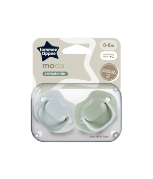 Пустышка Tommee Tippee MODA Orthodontic 0-6 мес 2 шт (TT0505)