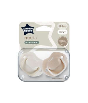 Пустышка  Tommee Tippee MODA Orthodontic 0-6 мес 2 шт (TT0504)