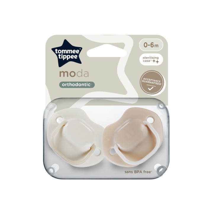 Пустышка  Tommee Tippee MODA Orthodontic 0-6 мес 2 шт (TT0504) 