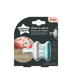 Пустышка Tommee Tippee Breast-like 0-6 мес 2 шт (TT0303)