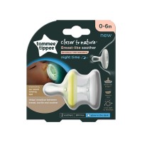 Пустышка Tommee Tippee Breast-like Night time 0-6 мес 2 шт (TT0325)